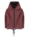 Kimono Rain Reversible Waterproof Jacket - Bordeaux And Purple In Red