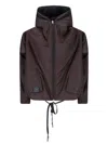 Kimono Rain Reversible Waterproof Jacket - Brown And Black In Brown