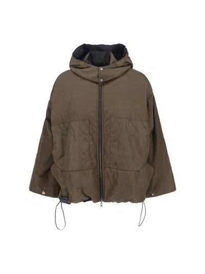 Kimonorain Reversible Waterproof Jacket In Brown