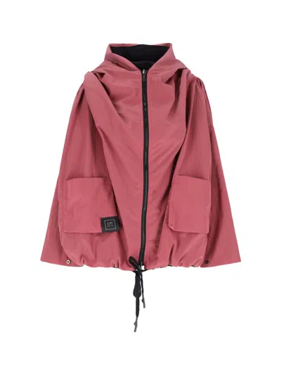 Kimonorain Reversible Waterproof Jacket In Pink