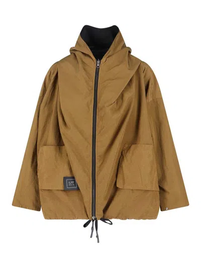 Kimonorain Reversible Zip Jacket In Brown