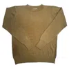 Kinalba Brown Mens Vicuna Crew Neck Cashmere Sweater In Brown