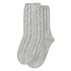 Kinalba Ladies Light Grey Cable Cashmere Bed Socks In Gray
