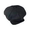 Kinalba Men's Black Cashmere Baker Boy Cap In Black