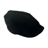 Kinalba Men's Black Cashmere Flat Cap In Black