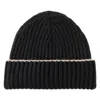 Kinalba Men's Black / Neutrals Gents Black Chunky Ribbed Cashmere Beanie Hat In Black