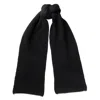 Kinalba Men's Black / Neutrals Gents Black Chunky Ribbed Cashmere Scarf In Black