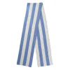 Kinalba Men's Blue / White White College Stripe Cashmere Scarf In Multi