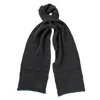 Kinalba Men's Brown / Blue Gents Charcoal Mid-weight Ribbed Cashmere Scarf In Multi