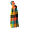 Kinalba Men's Deluxe Daffodil Block Check Cashmere Scarf