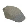 Kinalba Men's Grey Herringbone Cashmere Flat Cap In Grey