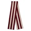 Kinalba Men's Neutrals / Red Merlot College Stripe Cashmere Scarf In Red
