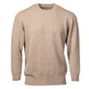 Kinalba Men's Neutrals Unisex Taupe Mid-weight Plain Cashmere Crew Neck Sweater In Neutral