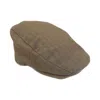 Kinalba Men's Neutrals Vicuna Herringbone Cashmere Flat Cap