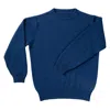 Kinalba Men's Unisex Yale Blue Chunky Plain Cashmere Crew Neck Sweater In Blue