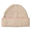 Kinalba Neutrals / Pink Ladies Camel Chunky Ribbed Cashmere Beanie Hat In Pink