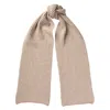 Kinalba Neutrals / Pink Ladies Camel Chunky Ribbed Cashmere Scarf In Pink