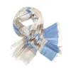 Kinalba Women's Blue Weekender Azure Stripe Cashmere & Silk Scarf In Blue