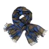 Kinalba Women's Green / Blue / Grey Weekender Turf Check Cashmere & Silk Scarf In Multi