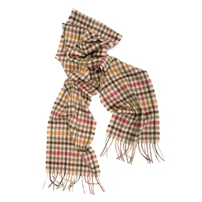 Kinalba Women's Neutrals / Green Oban Tweed Green Cashmere Scarf