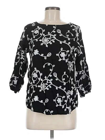 Pre-owned Kindred 3/4 Sleeve Blouse In Black