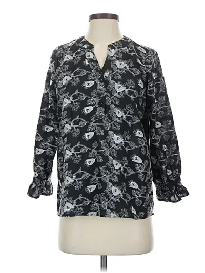 Pre-owned Kindred 3/4 Sleeve Blouse In Black