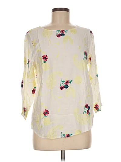 Pre-owned Kindred 3/4 Sleeve Blouse In Ivory
