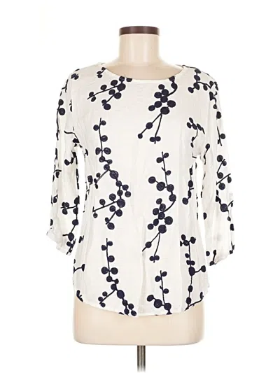 Pre-owned Kindred 3/4 Sleeve Blouse In White