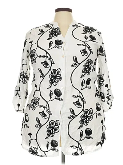 Pre-owned Kindred 3/4 Sleeve Blouse In White
