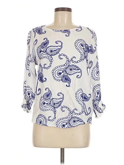 Pre-owned Kindred 3/4 Sleeve Blouse In White