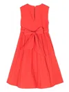 Kindred Bow-detail Organic-cotton Dress In Orange