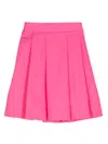 Kindred Bow-detail Pleated Skirt In Pink