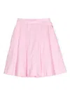 Kindred Bow-detail Pleated Skirt In Pink