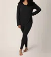 Kindred Bravely Bamboo Nursing & Maternity Long Sleeve T-shirt In Black