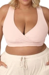 Kindred Bravely Busty French Terry Racerback Nursing & Sleep Bra In Pink