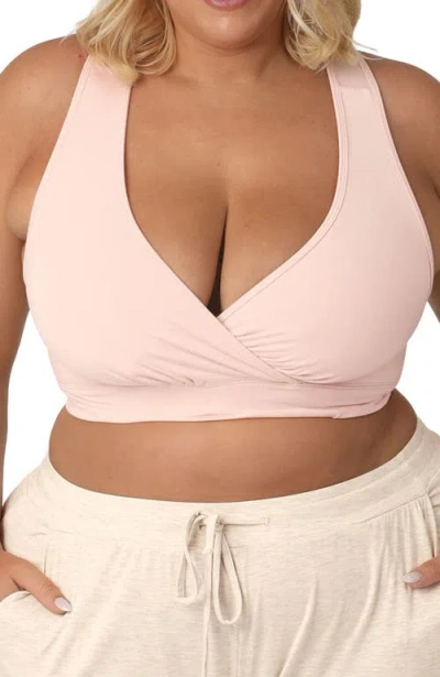 Kindred Bravely Busty French Terry Racerback Nursing & Sleep Bra In Pink
