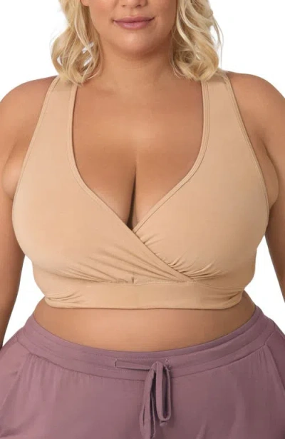 Kindred Bravely Busty French Terry Racerback Nursing & Sleep Bra In Nude