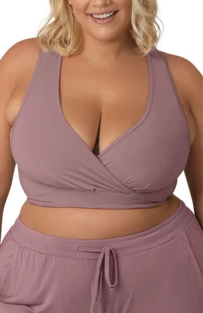 Kindred Bravely Busty French Terry Racerback Nursing & Sleep Bra In Purple