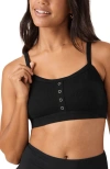 Kindred Bravely Busty Ribbed Pumping Bralette In Black