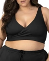 Kindred Bravely Busty Sublime Adjustable Crossover Nursing & Lounge Bra -sizing Options From E-i Cup In Black