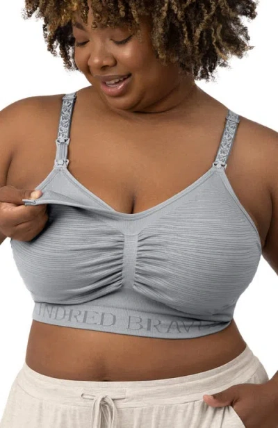 Kindred Bravely Busty Sublime Hands-free Pumping & Nursing Bra In Gray