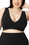 Kindred Bravely Busty Sublime Maternity & Nursing Plunge Bra- Fits 30e-44h In Black