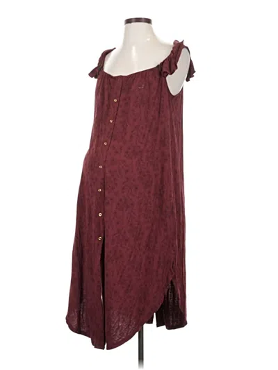 Pre-owned Kindred Bravely Casual Dress In Burgundy