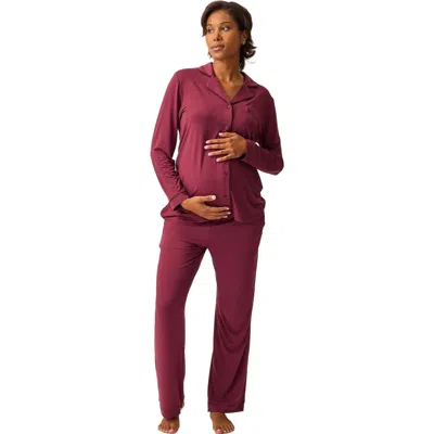 Kindred Bravely Clea Long Sleeve Pajama Set In Purple