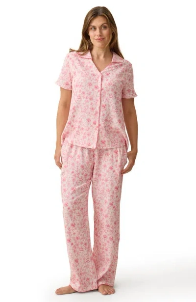 Kindred Bravely Cotton Blend Pajama Set In Pink