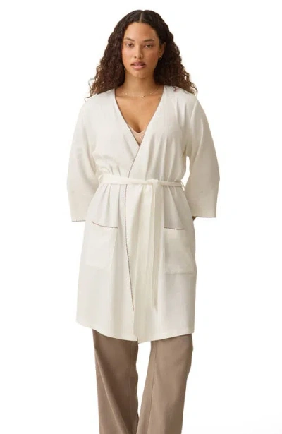 Kindred Bravely Cotton Blend Robe In White
