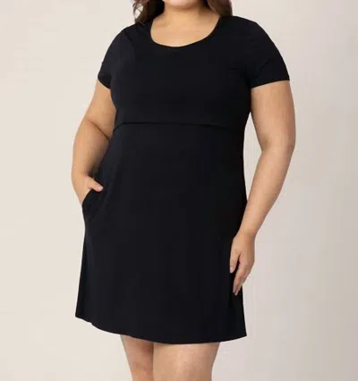 Kindred Bravely Eleanora Bamboo Maternity & Nursing Nightgown & Lounge Dress In Black
