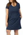 Kindred Bravely Women's Eleanora Plus Size Maternity & Nursing Lounge Dress