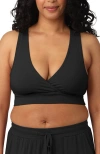 Kindred Bravely French Terry Racerback Nursing & Sleep Bra In Black