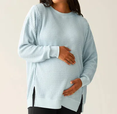 Kindred Bravely Joelle Thermal Maternity & Nursing Top - Plus In Powder Blue